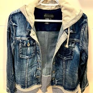 Live a little stretchy denim jean jacket